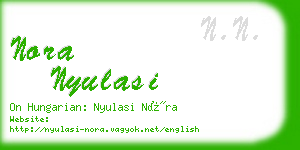 nora nyulasi business card